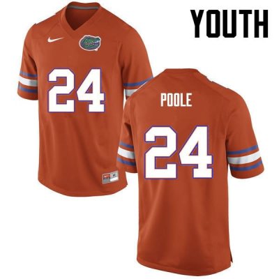 Youth Florida Gators #24 Brian Poole NCAA Nike Orange Authentic Stitched College Football Jersey NBL5362XP